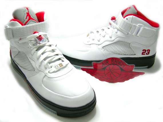 Air Jordan Force V (AJF 5) Fusion - White/Black/Varsity Red - "23"