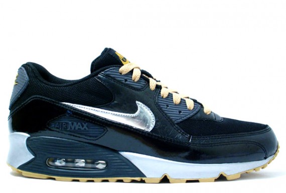 Nike Air Max 90 - Black - Gold - Silver