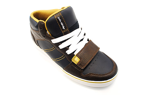 Es Justin Eldridge Brown Navy Leather Theory Mids
