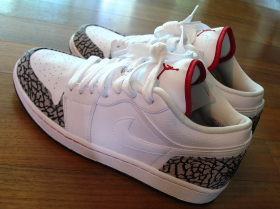 Air Jordan 1 Low Phat - White - Cement Grey