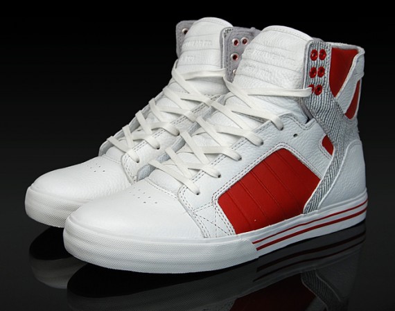 Supra Muska Skytop - White - Red