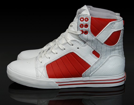 Supra Muska Skytop - White - Red