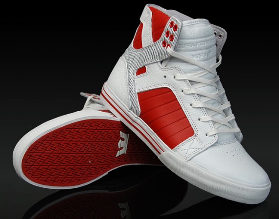 Supra Muska Skytop - White - Red