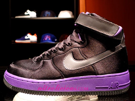 Nike Womens Air Force 1 High - Black - Varsity Purple