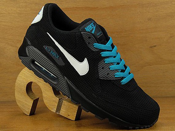 Nike Air Max 90 - Black - Laser Blue - Perforated