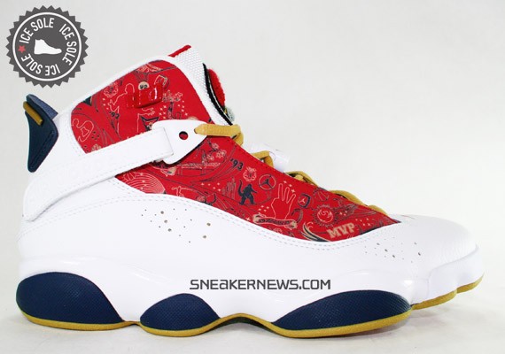 Air Jordan Six Rings - Varsity Red - Wheat - Navy
