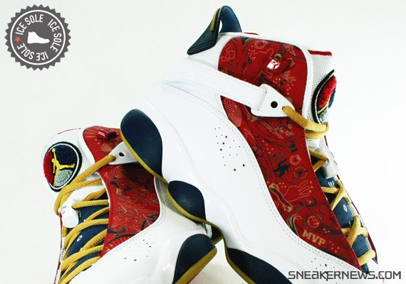 Air Jordan Six Rings - Varsity Red - Wheat - Navy