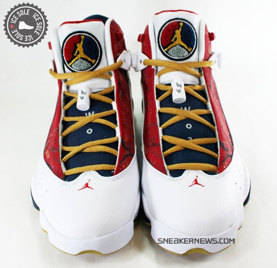 Air Jordan Six Rings - Varsity Red - Wheat - Navy