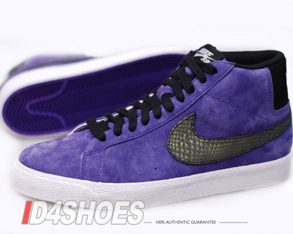 Nike SB Purple Suede Blazer High Premium – Purple – Black
