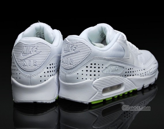 Nike Womens Air Max 90 CL - White - Volt