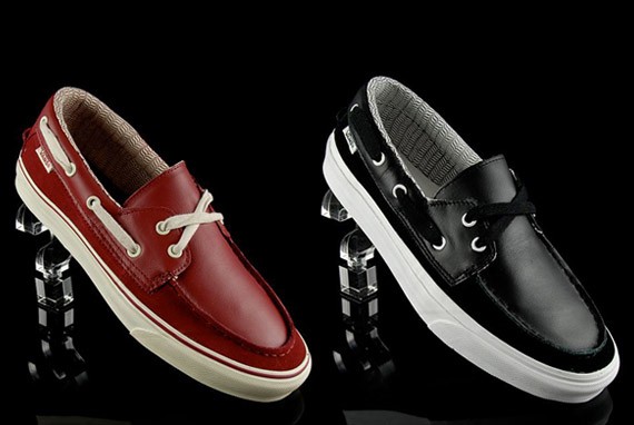 Vans Zapato Del Barco – Red + Black