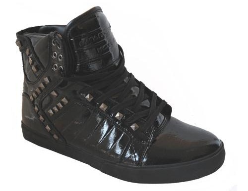 Supra Skytop NS - Studded Black Patent Leather