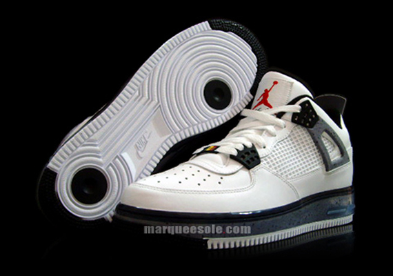 Air Jordan Force IV (4) - White - Cement - Black
