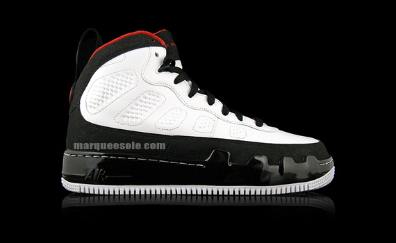 Air Jordan Force IX (AJF 9) - White - Varsity Red - Black