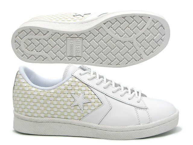 Converse Pro Leather OX 76 - White Beige Woven