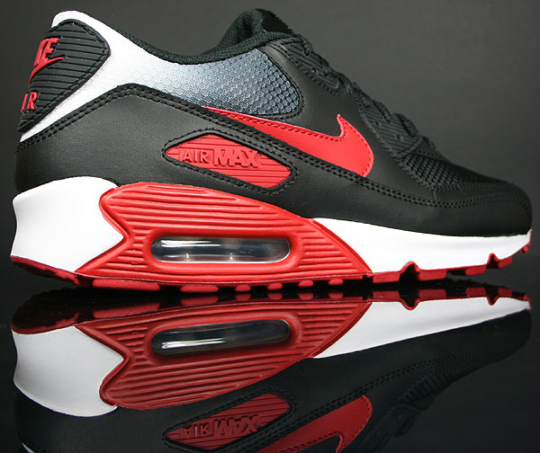 Nike Air Max 90 Black Varsity Red Metallic Silver 4