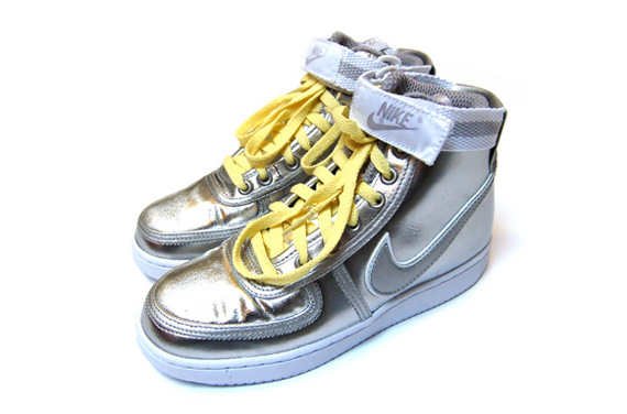 Nike Womens Vandal High - Metallic Silver - Yellow