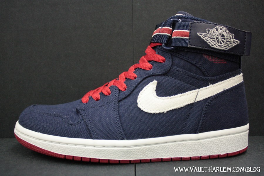 Air Jordan 1 High Strap - Midnight Navy - Varsity Red - Sail