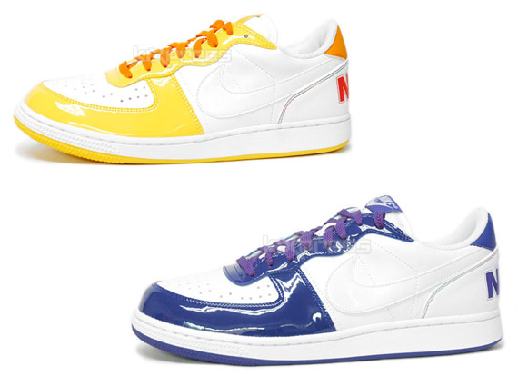 Nike Terminator Low Basic Patent - White Maize + White Purple