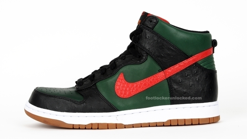 Nike Dunk Hi Supreme Spark - Team Green - Challenge Red - Black - Gucci