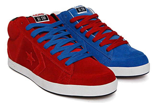 Converse Skateboarding (Cons) Revere Mid - Red + Blue