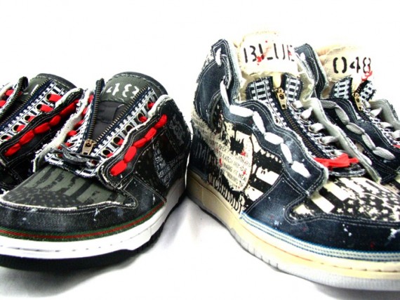 Royalefam Nike Dunk - Varsity Bones - Folsom Prison Blues - Detailed Images