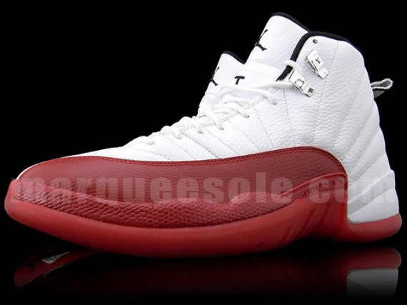 Air Jordan XII (12) Retro - White - Varsity Red - Black