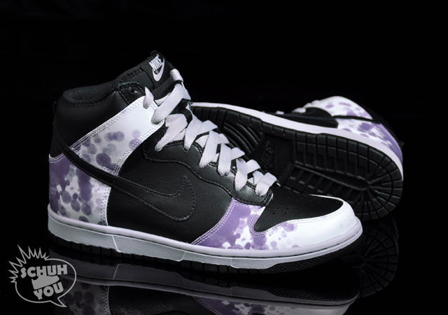 Nike WMNS Dunk High - Black - White - Purple