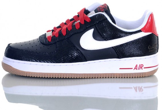 Nike Air Force 1 Premium – Black – White – Varsity Red