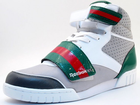 mita x Reebok Ex-O-Fit Hi S.G. Strap – White/Grey – Gucci Inspired