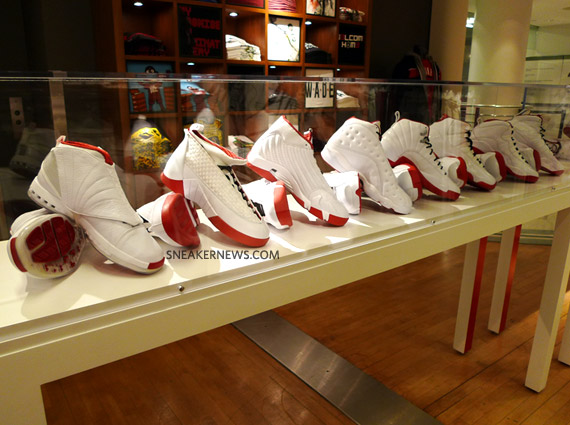 Air Jordan History of Flight IX-XVI - White/Red - 25th Anniversary Collection 