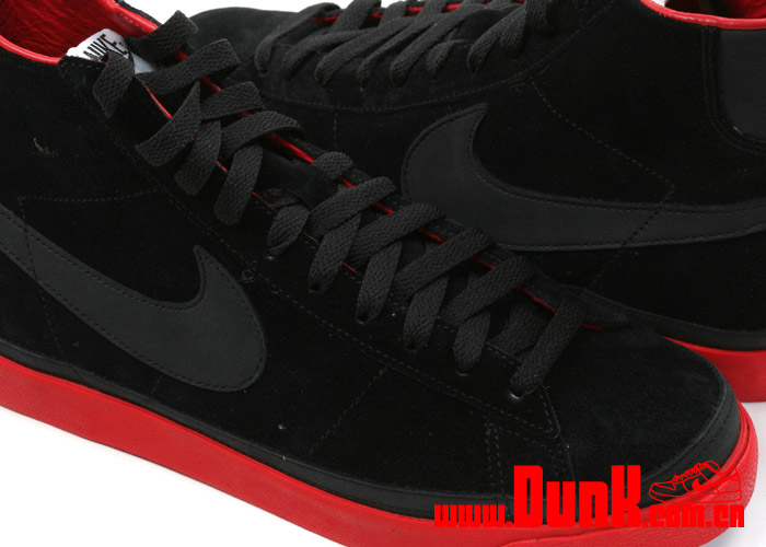Nike Blazer High Premium – Black – Sport Red