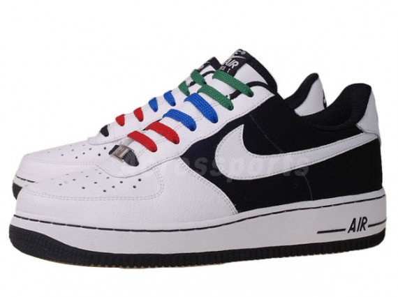 Nike Air Force 1 GS - White / Black - Detailed Images