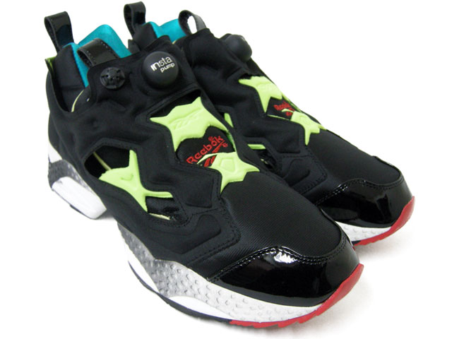 atmos x Reebok Insta Pump Fury 'Shadow' - Black - Red - Neon Green