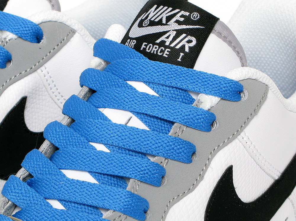 Nike Air Force 1 GS - White - Black - Italy Blue