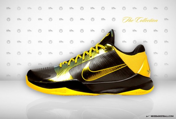 Nike Zoom Kobe V Black Deep Forest Varsity Maize