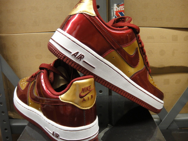 Nike Air Force 1 GS – Iron Man – Team Red – Metallic Gold