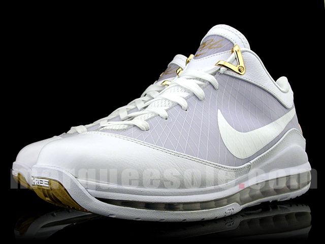 Nike Air Max Lebron Vii Low White Gold 01