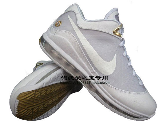 Nike Air Max Lebron Vii Low White Gold 1