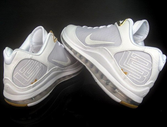 Nike Air Max LeBron VII (7) Low – White – Metallic Gold | Detailed Images