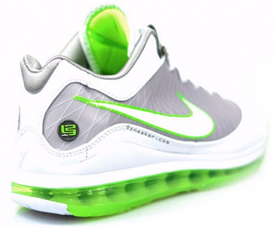 Nike Air Max LeBron VII (7) Low – White – Metallic Silver – Neon