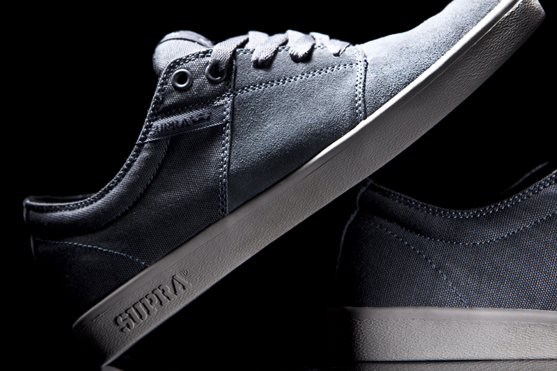 Supra The Stacks - Black Canvas + Grey Suede