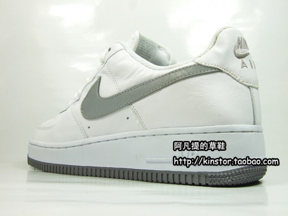 Nike Air Force 1 – White – Metallic Silver – 3M