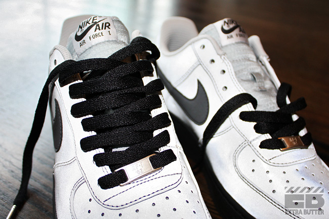 Nike Air Force 1 Low Premium – Silver 3M – Black | Available