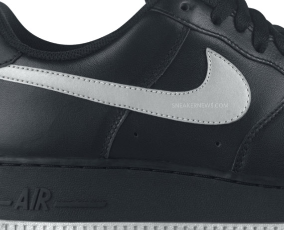 Nike Air Force 1 Low – Black – Metallic Silver – 3M