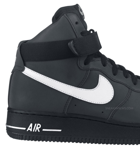 Nike Air Force 1 High Supreme Black Metallic Silver 2