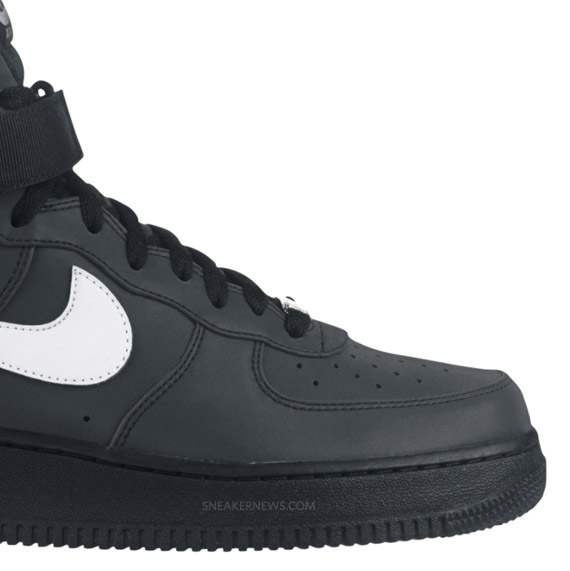 Nike Air Force 1 High Supreme Black Metallic Silver 3
