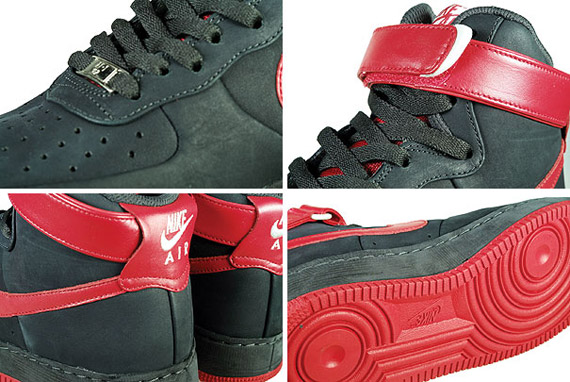Nike Air Force 1 High Supreme – Dark Charcoal – Sport Red – Light Bone