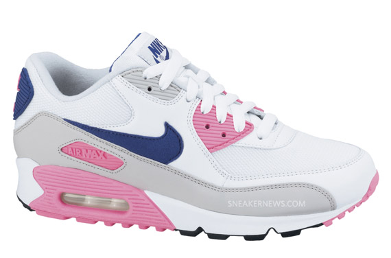 Nike Wmns Air Max 90 White Asian Concord Laser Pink Available 1
