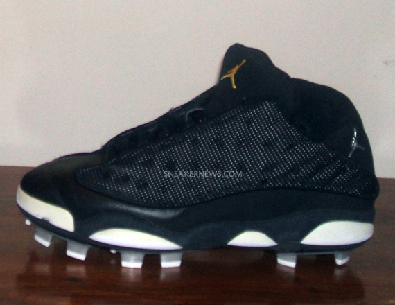 Air Jordan Xiii Low Custom Cleats Black Varsity Maize Tagged 05